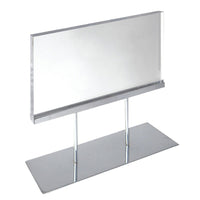 Grand porte-affiche bloc acryliq. sur supp. chromé-1