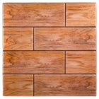 CTG Brands – Carreaux muraux « pelez et collez », grain de bois chêne tuile 3D, 11,8 po x 11,8 po, beige, paq./6-Ensemble : livré dans une boîte de 6 feuillets de carreaux muraux en 3D de qualité supérieure, adaptés aux surfaces lisses et propres