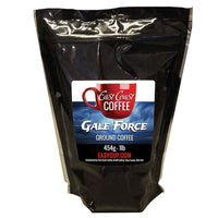 East Coast Coffee - Café moulu Gale Force, torréfaction très foncée - sac de 1 lb-1 sac de 1 lb de café moulu