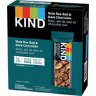 Barres à grignoter au chocolat noir, aux noix et au sel de mer KIND, 40 g, paquet de 12-Faible teneur en sodium