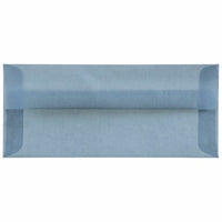 JAM Paper Enveloppes commerciales #10 - 4 1/8" x 9 1/2" - Vélin translucide bleu surf - Paquet de 25-Couleur : Bleu surf