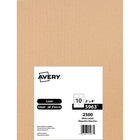 Avery - Étiquettes d'expédition laser 5963 permanentes avec TrueBlockâ„¢, 4 po x 2 po, blanc, paq./2500-Technologie TrueBlock pour réellement couvrir tout ce qu'il y a dessous