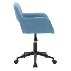 Chaise de travail rembourrée Marlowe de CorLiving - Bleu pâle-Dossier haut rembourré et accoudoirs fixes pour plus de confort