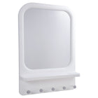 CTG – Miroir mural moderne organiseur, blanc-Matériau: fait d'un cadre en plastique de haute qualité, durable et résistant et d'un miroir en verre, léger et facile à monter