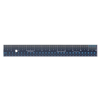 Westcott Règle Aluminium Anodisé 30,5 Cm – Double échelle : Pouces (1/16") Et Métrique – Design Contemporain, Argent