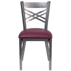 Flash Furniture - Chaise de restaurant en métal de la série HERCULES avec dossier en croix à enduit lustré-Chaise en métal