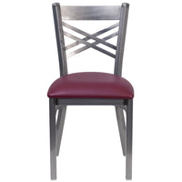 Flash Furniture - Chaise de restaurant en métal de la série HERCULES avec dossier en croix à enduit lustré-Chaise en métal