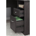 Bush Business Furniture – Bureau droit fermé de 60 po larg. de la collection Easy Office, fini cerisier moka (EOD260MR-03K)-Panneaux muraux en tissu aux tons contemporains gris clair et gris tempête