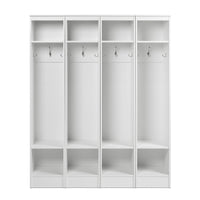 Prepac - Meuble de rangement étroit pour vestibule - blanc - ensemble de 4-Comprend quatre unités