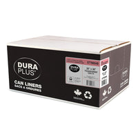DuraPlus - Sacs à ordures - LLDPE - 26 po x 36 po - X Fort - Transparent - Paquet de 125 -Résistance : X-Fort