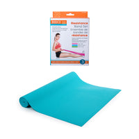 Bodico - Ensemble de fitness, Tapis de yoga antidérapant et bandes de résistance pour exercice, bleu-L'ensemble comprend un tapis de yoga et un des bandes de résistance, un combo parfait pour vos entraînements