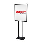 Futech - BH-28F Support de plaque de signalisation au sol, 60 H x 23 L x 10 P po, Noir mat-Taille de l'insert : 22 x 28 po