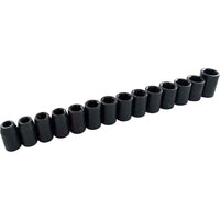 Ens. 14 douilles 10 à 23mm, 6pans, prise 1/2po-1