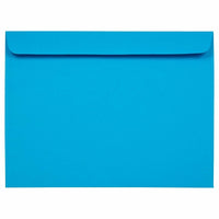 JAM Paper - Enveloppes Colourées pour catalogue de livrets 9 x 12 - Bleu recyclé - Paquet de 50-Enveloppe bleue