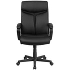 Flash Furniture - Fauteuil de bureau pivotant de luxe à dossier élevé, cuir noir-Chaise de bureau contemporaine