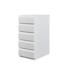 Simply - 5 Tiroir Métal Rang - Blanc-25.6 po H x 11.5 po W x 17 po D