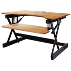 Rocelco - Support de bureau haut de gamme DADR-40 à hauteur réglable - 40 po - avec portée verticale allongée - Teck-Support de bureau à hauteur réglable avec portée verticale allongée