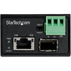 StarTech - PoE+ Industrial Fiber to Ethernet Media Converter 30W - SFP to RJ45-CONCEPTION ROBUSTE: mini convertisseur fibre RJ45 Gigabit industriel avec MTBF +500 000 h. à 50°C | Résistance aux vibrations/chocs/chutes | Boîtier en aluminium IP-30 robuste | Temp. -40°C à +75°C