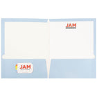 JAM PaperMD – Chemises de présentation lustrées avec 2 pochettes, bleu poudre, 50/paquet (31225346c)-50/paquet