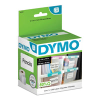 Dymo - Étiqueteuse multiusages à étiquettes autoadhésives, 2-1/4 po x 1-1/4 po, blanc, 1000 étiquettes-Format idéal pour une variété de projets d'étiquetage