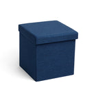 Poppin - Siège Boîte - Bleu Marine-Le siège de rangement Box Seat est un super-héros assis peu encombrant qui peut être utilisé pour les rallonges dans le bureau, les Legos dans la salle de jeux ou les livres dans la chambre