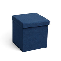 Poppin - Siège Boîte - Bleu Marine-Le siège de rangement Box Seat est un super-héros assis peu encombrant qui peut être utilisé pour les rallonges dans le bureau, les Legos dans la salle de jeux ou les livres dans la chambre