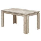 Monarch Specialties - 1088 Table A Manger - 36 po X 60/Faux Bois Taupe-Table à manger en simili bois avec la touche contemporaine parfaite