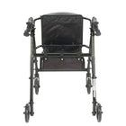 Drive Medical - Rollator avec dossier et siège rembourré, noir-Poche à fermeture à glissière sous le siège pour une meilleure protection et une sécurité garantie des affaires personnelles