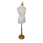 Eddie's - Mannequin Femme - Torse creme - Base en bois ajustable - Mannequin de couturiere-Mousse de polyurethane