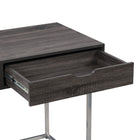 CorLiving - Bureau Auston à tirroir unique finition grain de bois - Gris-Le design à la fois rustique et moderne devient le point central de tout espace