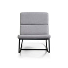 Plata Import - Chaise berçante en tissu-Tissu gris