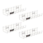 ShoppingAll - Chemin de câbles sous le bureau - Blanc - Lot de 4-Rack Large Et Spacieux:Profitez de notre espace de rangement de 120 mm x 420 mm qui garde les câbles et multiprises hors de vue pour un poste de travail sans encombrement