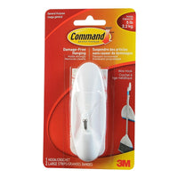 3M™ – Grand crochet à tige métallique avec bandes Command™ 17069C-Tient fermement, s'enlève proprement, s'applique facilement, convient à une variété de surfaces
