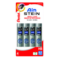 Pentel - Mines de rechange Ain Stein 0,7 mm - HB - 160 recharges-Plomb incassable d’une formule exclusive