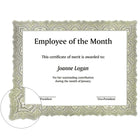 Certificats St. James Bond Gioche, vert, avec sceaux dorés, 24 lb (90 g/m2), 216 x 279 mm (8 1/2 x 11 po), 25/emb.-Inclut des sceaux imprimables de ton or pour transformer chaque certificat en un souvenir inestimable