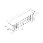 Monarch Specialties - 2717 Meuble Tv - 72 po L/Brun Simili-Bois Avec 2 Portes-Assemblage requis : Des instructions illustrées et toute la quincaillerie sont fournies pour plus de commodité (des outils supplémentaires peuvent être nécessaires)