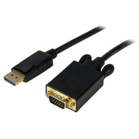 StarTech  Câble convertisseur actif DisplayPortMC vers VGA, adaptateur DP vers VGA, 1920 x 1200, noir, 6 pi-Permet de connecter une source compatible DisplayPort directement à un écran ou à un projecteur VGA sans adaptateur ni câble supplémentaire