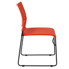 Flash Furniture - Chaise empilable avec base luge de série Hercule, capacité de 881 lb, avec dossier ventilé, orange (RUT2OR)-S'empile jusqu'à 5 chaises de hauteur