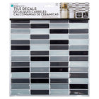 CTG Brands Rectangular Glossy Wall Tile, Black, Grey, 6 Pack-Polyvalent: utilisez les collants muraux pour dosseret à peler et coller pour les murs d'évier de cuisine, le dosseret de salle de bain, les murs de chambre à coucher, la buanderie, l'escalier ou sur toute autre surface plane non poreuse