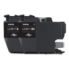 Brother – Cartouche d'encre noire,  LC30112PKS - Paquet de 2-Cartouche d'encre noire authentique Brother LC3011BKS, rendement standard, paquet double