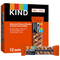 KIND barre de chocolat foncé de beurre d’arachide 40g, Paquet de 12-Ingrédients que vous pouvez voir et prononcer