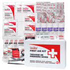 First Aid Central - Trousse de premiers soins règlementaire CSA - Type 2 - De Base - Petite - Plastique-Emballée dans un boîtier en plastique mural durable avec logo de premiers soins bilingue.