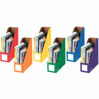 Porte-revues de 4 po Bankers Box, Assortiment, paquet de 6-Rangez et organisez le matériel au format lettre.