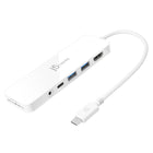 J5Create - Hub USB-C multiport avec Power Delivery - Blanc-Power Delivery 3.0 fournit jusqu'à 60 W de puissance de charge