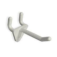 Azar Displays – Crochets de plastiques d’un diamètre de 2 x 0,287 po, blanc, 50/paquet (800072-WHT)-Crochet à deux broches pour une stabilité accrue