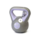 Cloches de bouilloire PurAthletics - 10 lbs. - Gris/Violet-Rempli de ciment