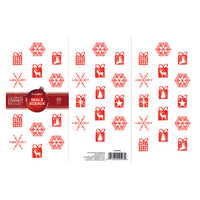 Geographics - Festif Sceaux, Feuille Rouge Sceaux, 1.25po, paquet de 40-Sceaux de Noël adhésifs