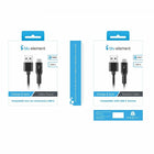 Blu Element – Câble de chargement/synchronisation USB-C tressé, 6 pi, noir (B6TCBK)-USB 2.0 pour une synchronisation rapide