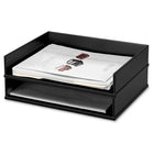 Victor - Plateau de bureau, format lettre, noir-Le plateau de bureau de format lettre à chargement latéral accepte papiers, chemises et cahiers de notes