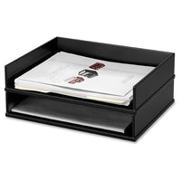 Victor - Plateau de bureau, format lettre, noir-Le plateau de bureau de format lettre à chargement latéral accepte papiers, chemises et cahiers de notes